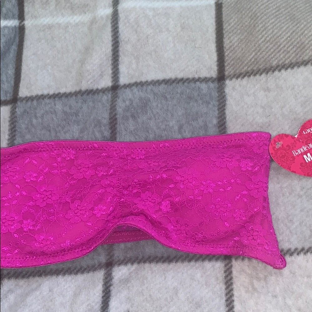 Pink lace bandeau !